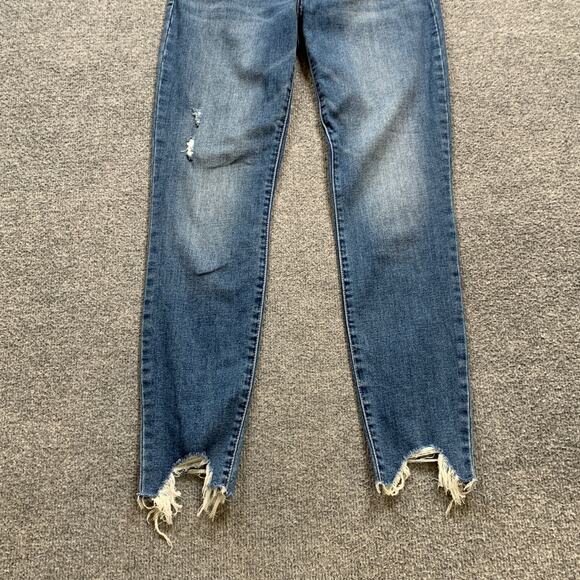 Lucky Brand Jeans Womens 6/28 Bridgette High Rise Skinny Distressed Shark Bite - Picture 3 of 12
